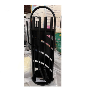 Ensemble <span class=keywords><strong>de</strong></span> 5 outils <span class=keywords><strong>de</strong></span> <span class=keywords><strong>cheminée</strong></span> en fer, aluminium et acier du fabricant, un ensemble comprenant un <span class=keywords><strong>porte</strong></span>-bûche, étagère à bois, accessoires <span class=keywords><strong>de</strong></span> <span class=keywords><strong>cheminée</strong></span> - Product Image 2