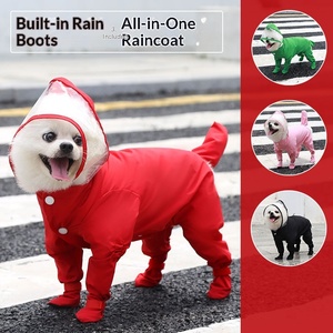 Impermeable de cuerpo completo de 4 patas con zapatos para perros y gatos, de una pieza para exteriores, para Teddy, Bichón, <span class=keywords><strong>Bulldog</strong></span> Francés, impermeable para mascotas. - Product Image 4