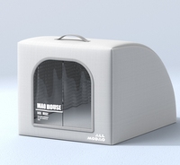 Portable Pet Igloo Summer Cat Litière Cooling Dog House avec chambre climatisée Summer Arch Igloo Nest pour chats et chiens