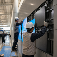 Écran LED couleur P3 intérieur haute luminosité pour affichage d'informations dans les aéroports et gares ferroviaires