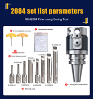 Präzisions-NT40 NBH2084 Feinbohrkopf-Set 8-280mm Bereich Mikroverstellbares Bohrstangen-Kit für CNC-Fräsmaschinen-Bohrwerkzeuge