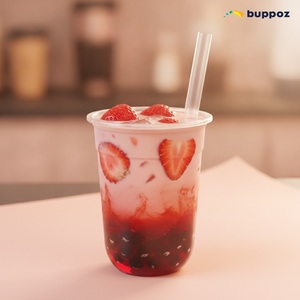 น้ำเชื่อมสตรอว์เบอร์รี 5 กก. แบบขวด ฮาลาล HACCP สำหรับร้านชานมไข่มุก ชานม รับผลิตแบบ OEM - Product Image 3