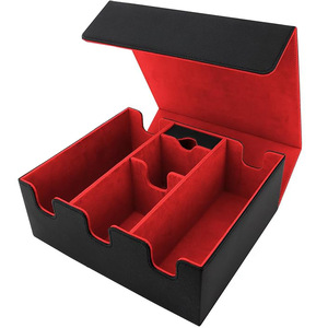 Boîte à cartes verticale de luxe PQ Premium 6-en-1 avec tiroir à dés, séparateur à 3 rangées, capacité de 100+ cartes pour cartes à collectionner PTCG - Product Image 5