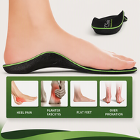 Semelles orthopédiques de soutien pour les pieds, en gel PU et EVA, avec coussinets et soutien de la voûte plantaire, pour pieds plats, pour chaussures