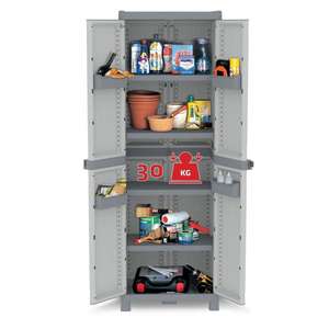 TERRY - 1002559 Armoire extérieure 2 portes 70x43,8x210 - 4 étagères intérieures réglables-4 bacs-EAN 8005646025594 CABINETS - Product Image 2