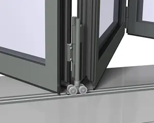 2021 moderno estilo de fábrica preço dobrável porta fechadura giratória bi-dobrável porta dobrável parede porta parede