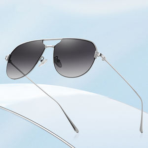 Lunettes de soleil pour hommes en nylon 2024, lunettes de soleil classiques pour la conduite, lunettes de soleil à monture métallique avec verres miroir JS8509, lunettes de soleil pour hommes/femmes - Product Image 2