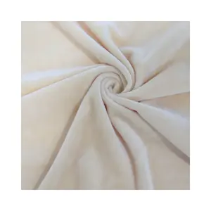 Tecido de estilo moderno 100% poliéster cristal supermacio veludo corante liso para cobertores de pelúcia