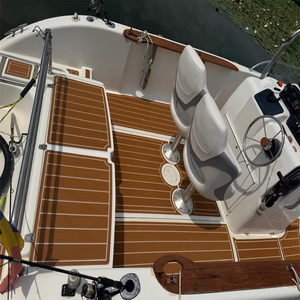 Plateforme de bain et cockpit pour bateau 2001 Sessa <span class=keywords><strong>Key</strong></span> <span class=keywords><strong>Largo</strong></span> 21, revêtement de sol en mousse EVA imitation teck SeaDek MarineMat Gatorstep, auto-adhésif - Product Image 3
