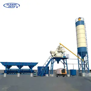 Small Good Quality Stationary Concrete Batching Plant 25m3 35m3 50M3 75M3 Production Mini Concrete Batching Mixing Plant