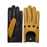 Gants de conduite pour homme en cuir véritable de haute qualité, imperméables, antidérapants, respirants, personnalisables, pour volant, ajustement confortable
