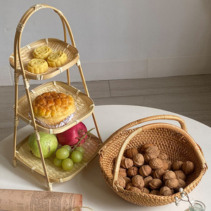 Chất lượng cao mây Dã Ngoại giỏ trái cây với xử lý giỏ <span class=keywords><strong>wicker</strong></span> cho nhà tổ chức bán buôn Nhà cung cấp - Product Image 2