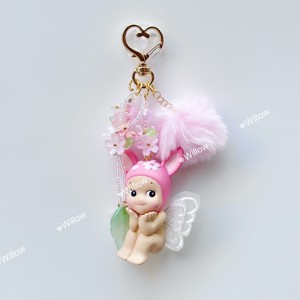 100% ban đầu Sonny thiên thần móc khóa hoa anh đào Phụ kiện điện thoại Sakura túi quyến rũ hộp mù tự làm tùy chỉnh bán buôn - Product Image 4