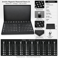 Tasanol 20 pièces : Kits de personnalisation de bijoux (anneaux, pierres précieuses, diamants), avec cartes de tailles et formes de diamants CZ 5A, pierres fantaisie, et outils magnétiques pour diamants