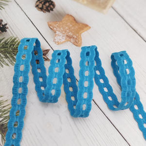 Correa de nailon azul personalizada con tejido jacquard elástico, cinta plana hueca con patrón negro, cinturón transpirable para vestido, venta al por mayor - Product Image 3