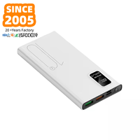 Vente chaude d'usine 10000mAh 20000mAh Chargeur rapide PD Double entrée/sortie Batterie externe portable Li-polymère 22.5W USB-C pour ordinateur portable Téléphone