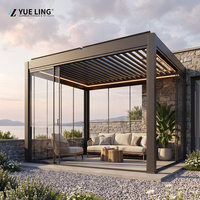 Pergola en aluminium à toit à lamelles personnalisable, imperméable, pour les constructeurs et les entrepreneurs, ombrage pare-vent pour terrasse au bord de la piscine