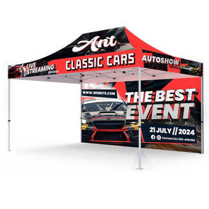 Toldo Impermeable para Publicidad Exterior con Impresión Personalizada, Carpas de 10x20 para Eventos, Gazebo, Carpa Plegable para Ferias Comerciales - Product Image 1