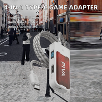 Adaptateur de jeu 4-en-1 Type-C DC 3,5 mm PD60W Charge rapide DAC 32 bits/384 kHz 480 Mbps pour ordinateur portable