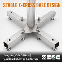Support de rôtissoire démontable en acier inoxydable 304, 129 cm, moteur 15W, rotation automatique pour agneau et cochon entiers, CE-EMC CE-LVD, économie de transport