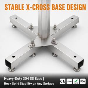 Support de rôtissoire démontable en acier inoxydable 304, 129 cm, moteur 15W, rotation automatique pour agneau et cochon entiers, CE-EMC CE-LVD, économie de transport - Product Image 6