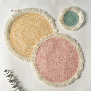 Posavasos Redondo de Tela Tejida Estilo Rústico Ecológico Dericsson para Cocina y Hogar con Aislamiento Térmico y Función Anti-escaldaduras - Product Image 3