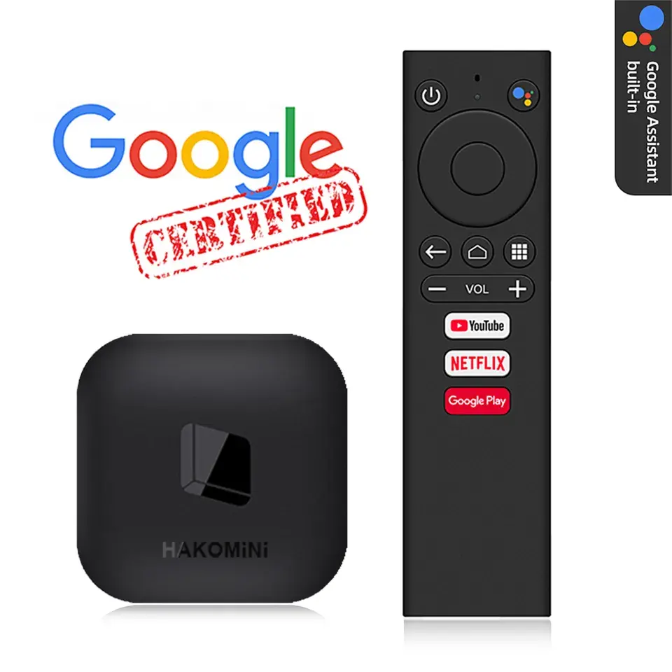 Google certifié en gros Hakomini Mini Android ATV Set Top Box Amlogic S905Y2 2GB 8GB Quad Core Smart TV Box android tv