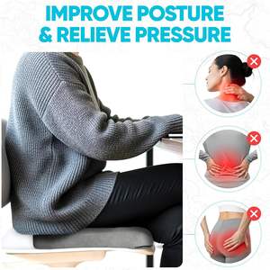 Coussin de siège en gel à mémoire de forme avec gel rafraîchissant pour soulager la sciatique, le coccyx et les douleurs dorsales - Coussin orthopédique pour chaise - Product Image 4