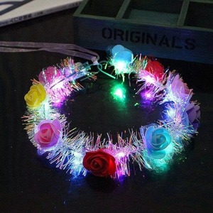 Guirlande lumineuse LED en forme de fleur avec 9 roses dorées, jouet lumineux - Product Image 3