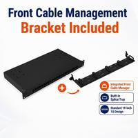 Coffret de distribution de fibres optiques (ODF) 1U de 19 pouces en acier laminé à froid, avec revêtement anti-corrosion, plateau de raccordement intégré et câblage frontal