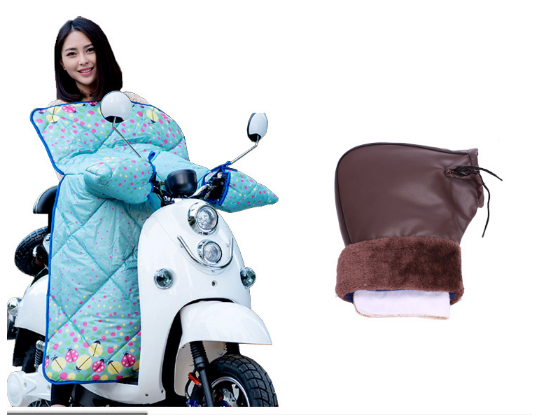 DDA1586 Warm Rechargeable Handlebar Gloves Muffs Plush Motorbike Grip Cover Winter Electrical Motorcycle Heating Handlebar Muffs