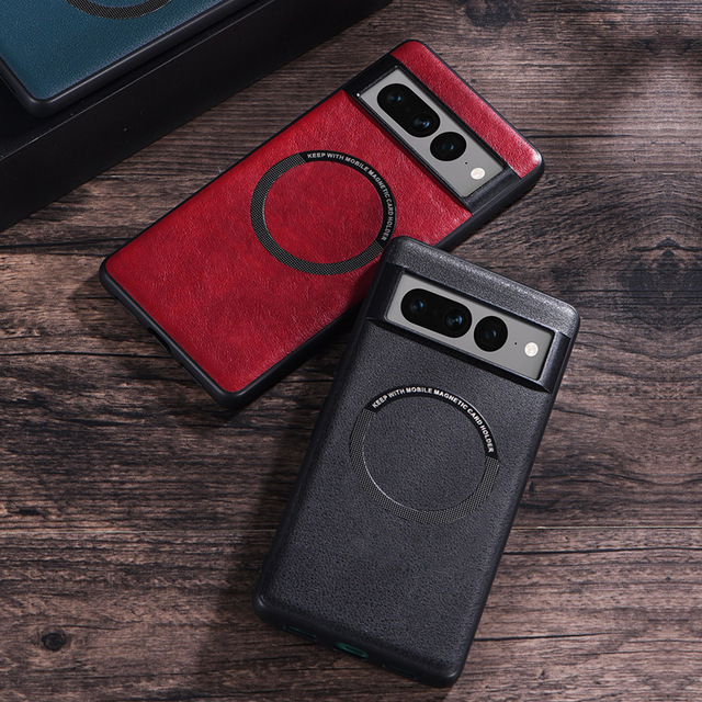 New PU Leather 6 Pro Back Cover Wireless Charging for Pixel 7pro Mobile Phone Case Magnetic for Google 7 8 9 Cases