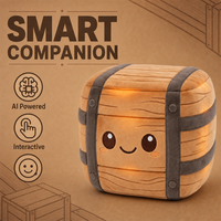 Jouet interactif en bois AI, caisse intelligente parlante, éducatif, 100% polyester, compagnon pour enfants, cadeau