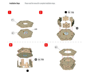 Jeu de puzzle en bois Sky City avec lumières - Modèle à assembler soi-même - 501+ pièces - Jouet éducatif pour les 14 ans et plus - Développe la concentration et la perception spatiale - Product Image 6