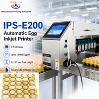 Machine de codage TIJ à 6 têtes IPS-E200, imprimante à jet d'encre thermique pour œufs, imprimante de codes-barres 12,7 mm pour l'impression automatique de la date sur les œufs