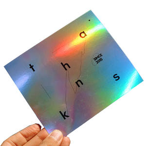 Carte de remerciement holographique pour client, mini carte de remerciement de luxe personnalisée pour les petites entreprises - Product Image 5