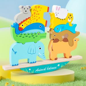 Jeu de compétition d'équilibre pour enfants, garçons et filles, cadeaux d'anniversaire pour enfants, blocs d'empilage d'animaux pour tout-petits - Product Image 1