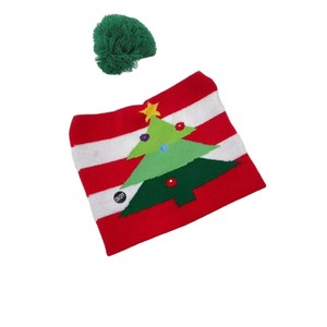 Gorro navideño tejido con diseño de reno rojo, gorro de lana cálido con pompón para uso en exteriores en invierno - Product Image 5