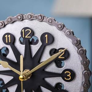 Stile meccanico europeo in metallo ingranaggio orologio <span class=keywords><strong>da</strong></span> <span class=keywords><strong>parete</strong></span> puntatore artistico orologio al quarzo Bar ristorante creativo decorativo orologio <span class=keywords><strong>da</strong></span> scrivania - Product Image 2