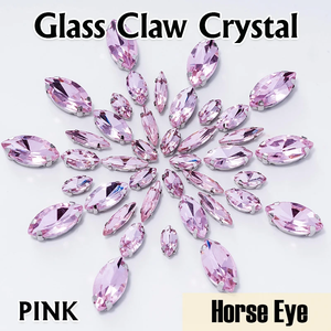 도매 50pcs 믹스 사이즈 유리 크리스탈 Navette 모양 바느질 모조 다이아몬드 플랫 백 클로 바느질 돌 DIY 의류 만들기 - Product Image 6