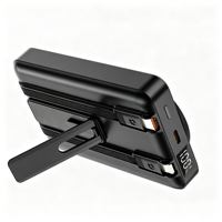 Power Bank Magnetik 10000mAh Tren 2026, Penyangga Ponsel, Pengisian Cepat, Kabel Terintegrasi Tipe-C, LCD, Logo Kustom, Pengisian Nirkabel 22.5W