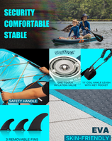 Planche de paddle gonflable Stand Up Paddle (SUP) personnalisée avec logo antidérapant 10'6"x35"x6'' en Drop Stitch pour adultes, pour le surf sur planche à pagaie