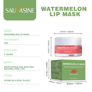 Masque pour les lèvres de nuit à la pastèque 20g OEM Étiquette privée Hydrater Gonfler Lisser Dormir - Product Image 2