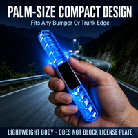 Barre lumineuse LED solaire pour voiture, mince, bleue, clignotante, anti-collision, avec capteur de vibration, lampe de signalisation en ABS, facile à installer