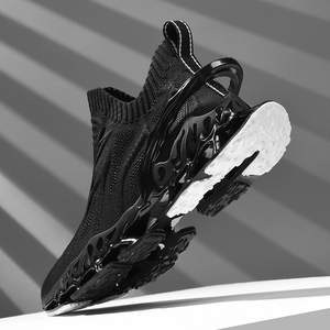 Chaussures de sport pour hommes <span class=keywords><strong>2022</strong></span>, design écailles de poisson, maille hautement élastique, chaussures décontractées respirantes et confortables pour le fitness en plein air, printemps automne - Product Image 3