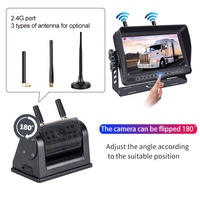 Cámara WiFi inteligente de seguridad de punto ciego de coche de marcha atrás magnética Firecore con monitor de 7 pulgadas cámara de montacargas con monitor