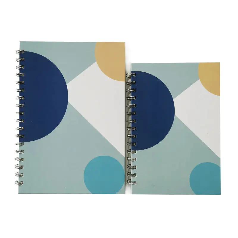 Double Loop Spiral Binding Wire Twin Ring Paper Cover Notebook Hardcover Custom Wire-O Notebook
