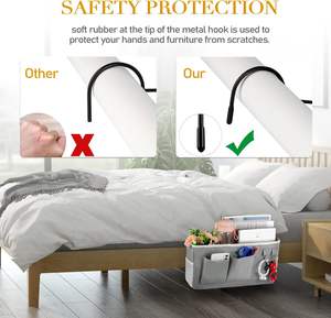 Organisateur de caddie de rangement de <span class=keywords><strong>chevet</strong></span> <span class=keywords><strong>suspendu</strong></span> avec plusieurs poches pour tête de lit lit superposé dortoir porte-revues - Product Image 6