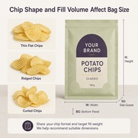 Bolsa de Papel para Papas Fritas con Fondo Plano y Cierre Personalizada para Fabricantes de Snacks y Empaquetado de Marca Privada para Minoristas