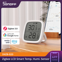 Capteur de température et d'humidité intelligent LCD Zigbee SONOFF SNZB-02D, hygromètre thermomètre sans fil, compatible Alexa et Google Home, SNZB02D